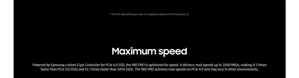 Samsung 980 Pro 500GB PCIe 4.0 NVMe SSD