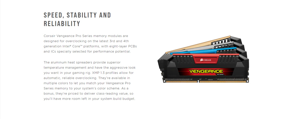 Corsair Vengeance Pro 16GB (2x8GB) DDR3 1600MHz RED